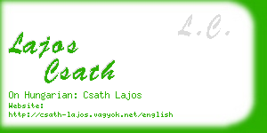 lajos csath business card